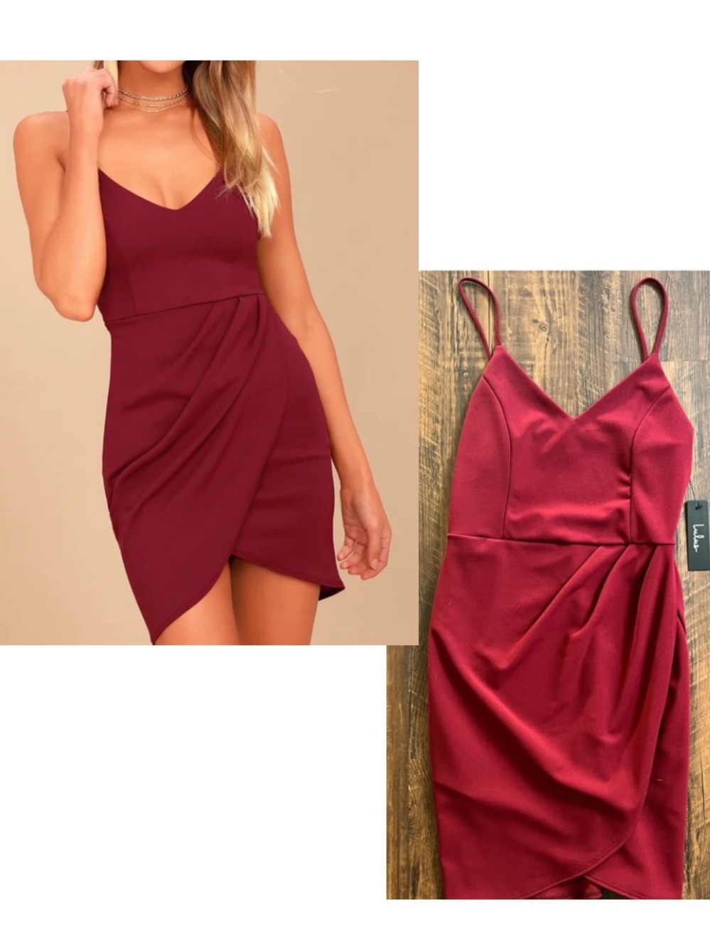 BRAND NEW! Forever Your Girl Wine Red Bodycon Dress